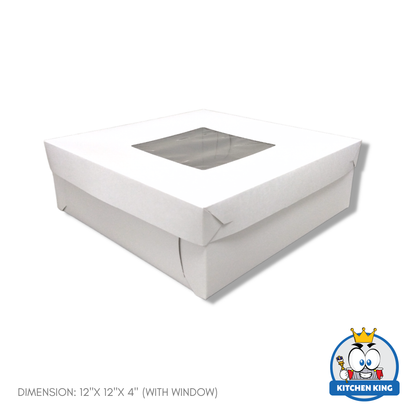 Cake Box 12x12x4 inches - With Window | No Window
