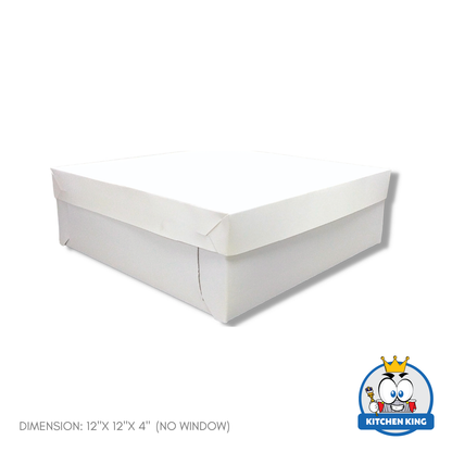 Cake Box 12x12x4 inches - With Window | No Window