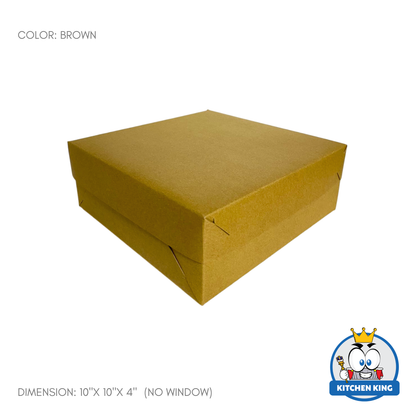 Cake Box 10x10x4 inches - With Window | No Window