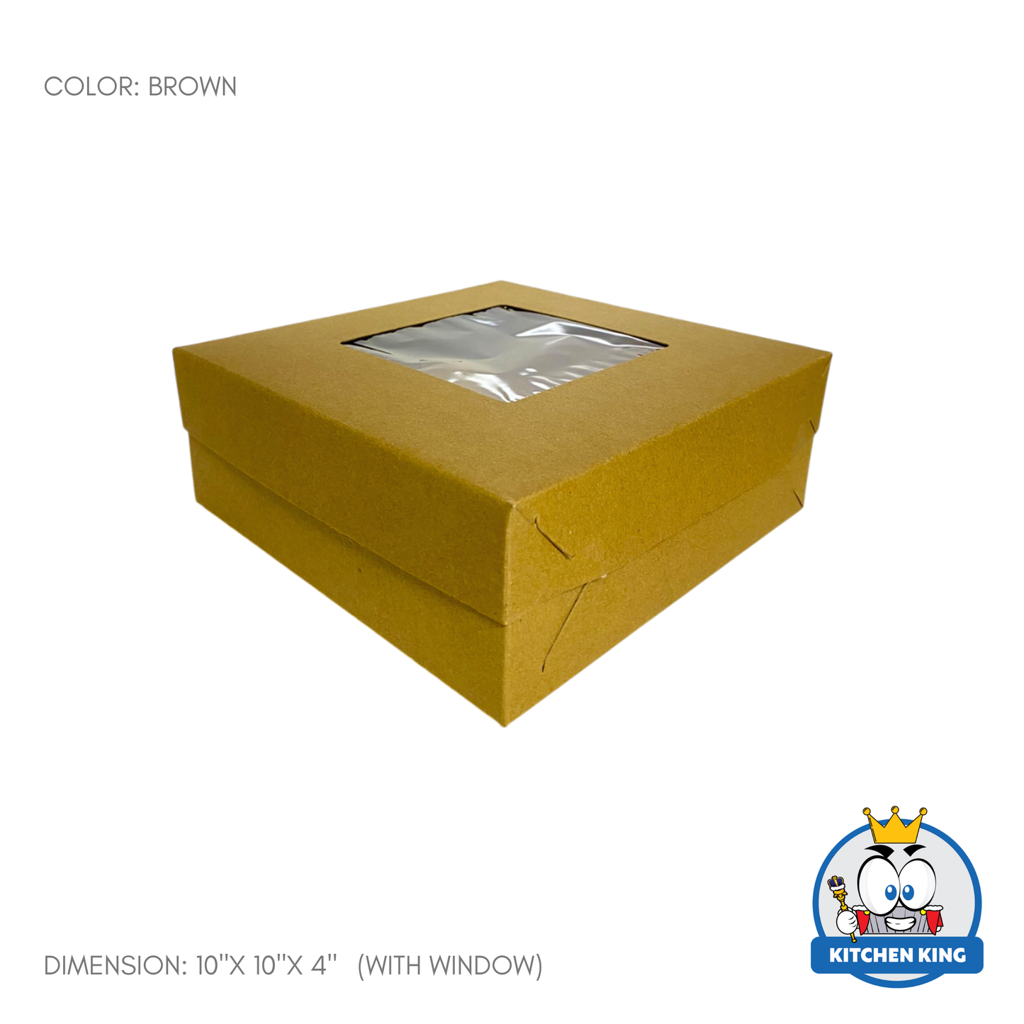 Cake Box 10x10x4 inches - With Window | No Window