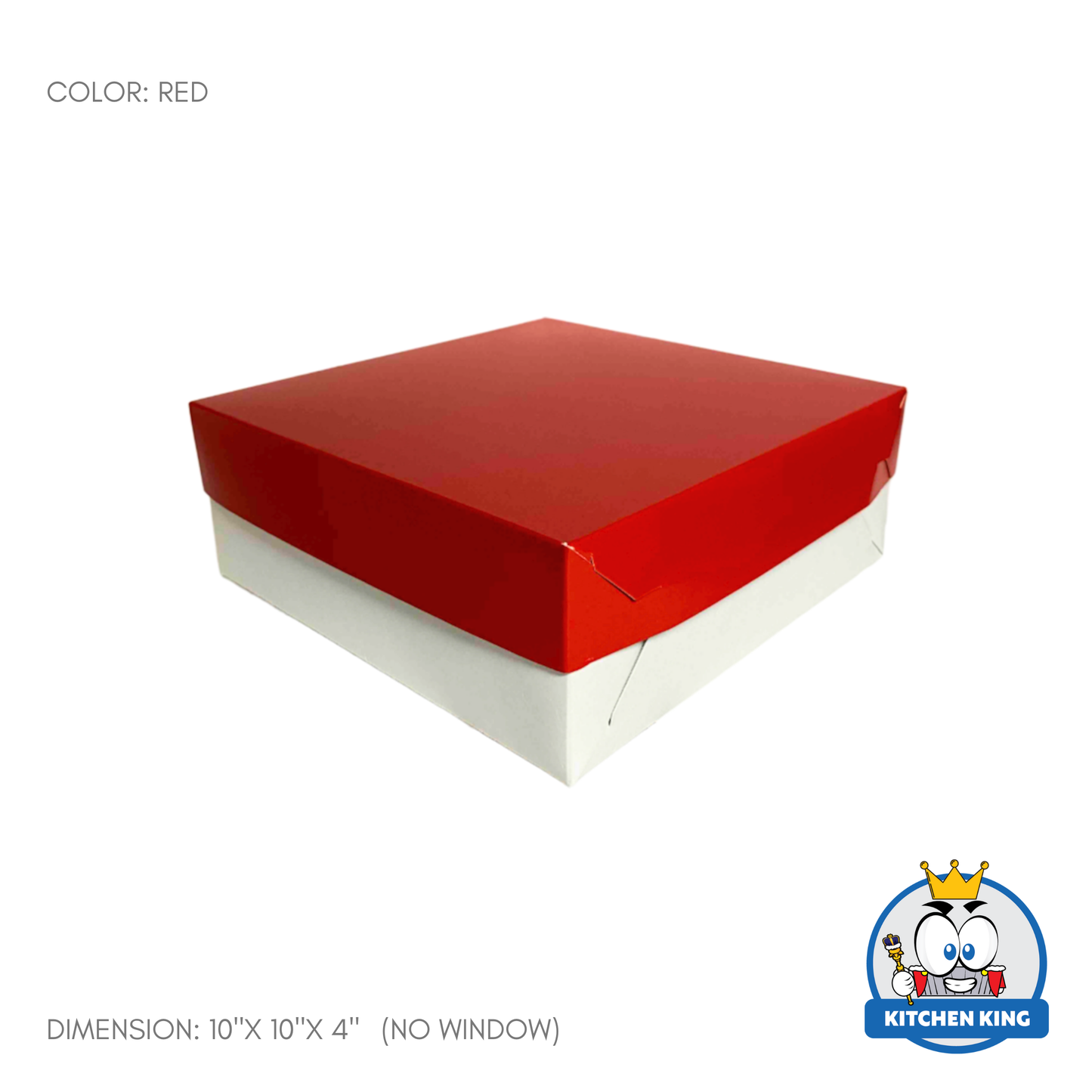 Cake Box 10x10x4 inches - With Window | No Window