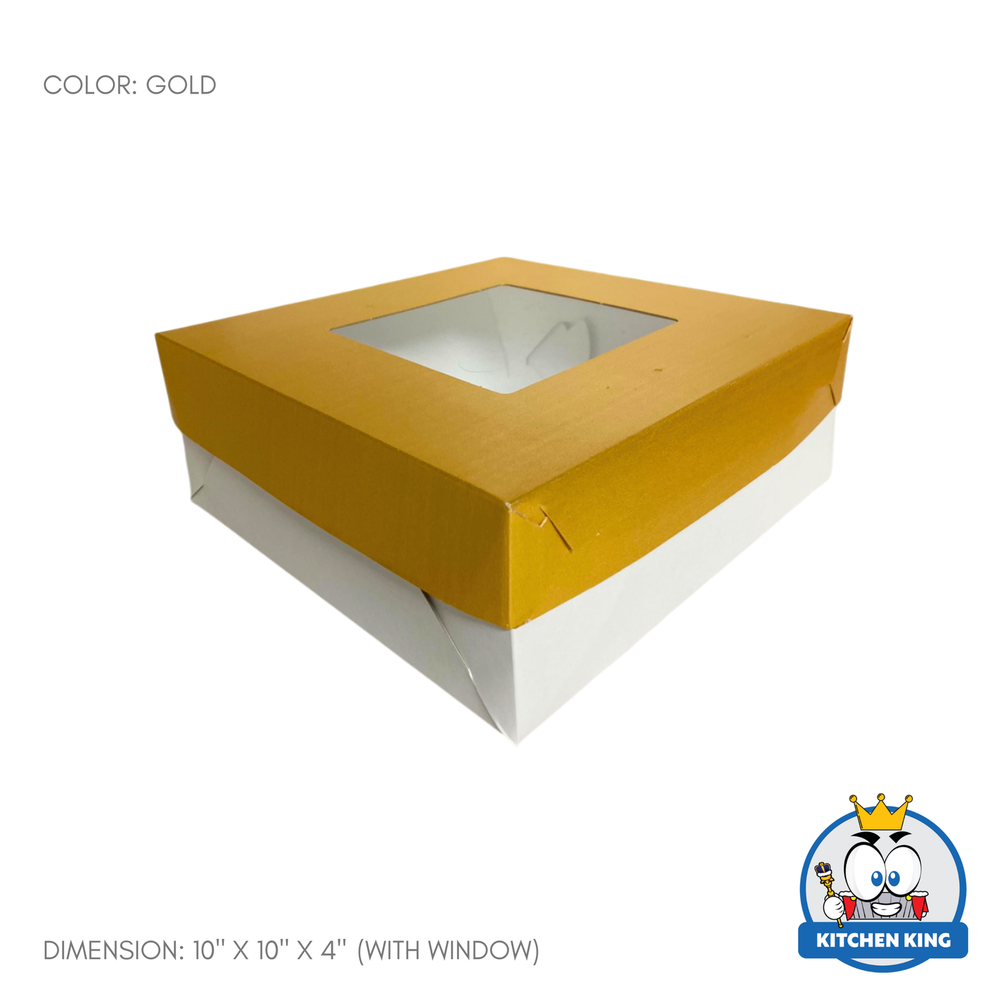 Cake Box 10x10x4 inches - With Window | No Window