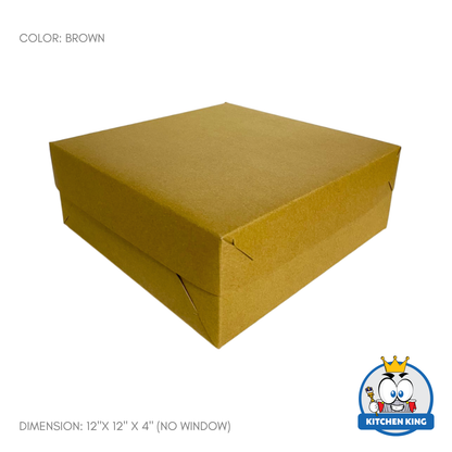 Cake Box 12x12x4 inches - With Window | No Window