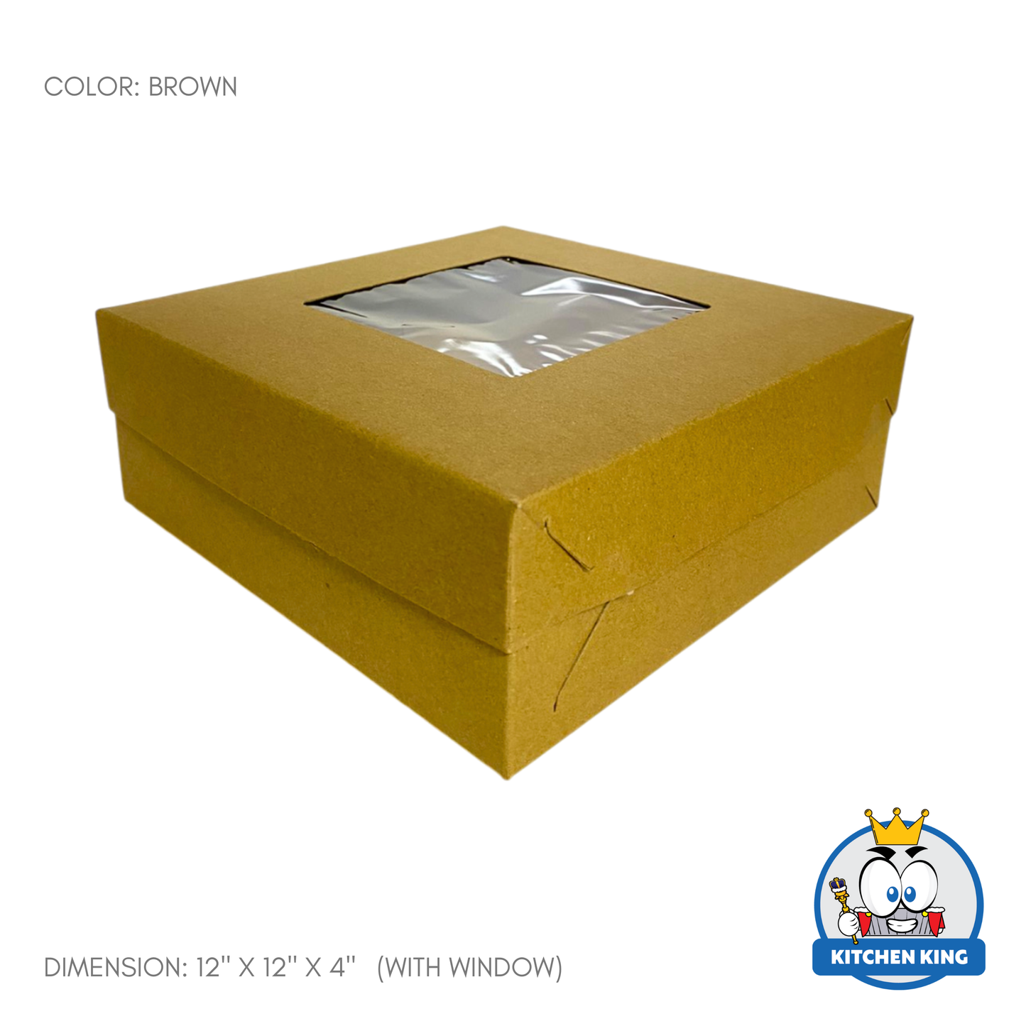 Cake Box 12x12x4 inches - With Window | No Window