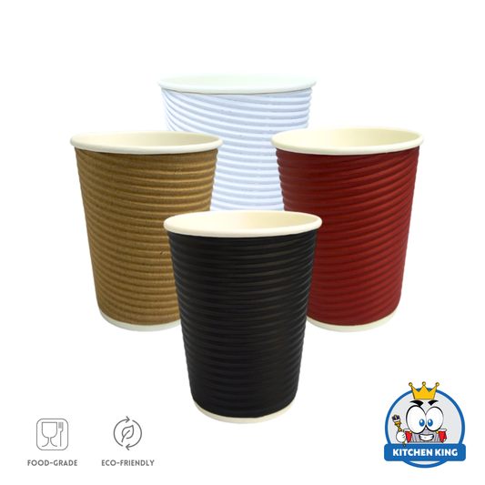 Rippled Wall Coffee Cup 12oz (25pcs)