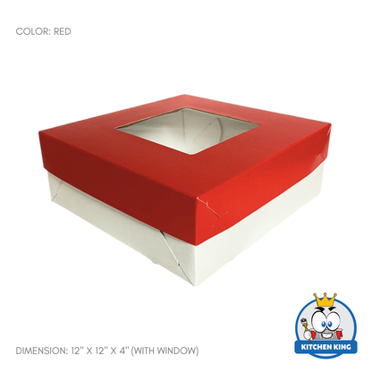 Cake Box 12x12x4 inches - With Window | No Window