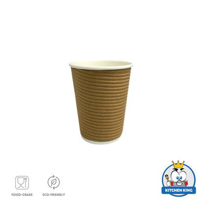 Rippled Wall Coffee Cup 12oz (25pcs)