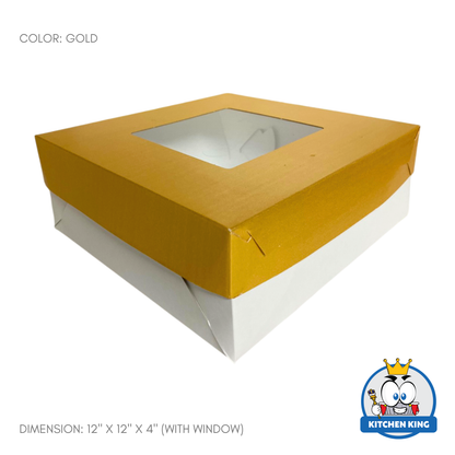 Cake Box 12x12x4 inches - With Window | No Window
