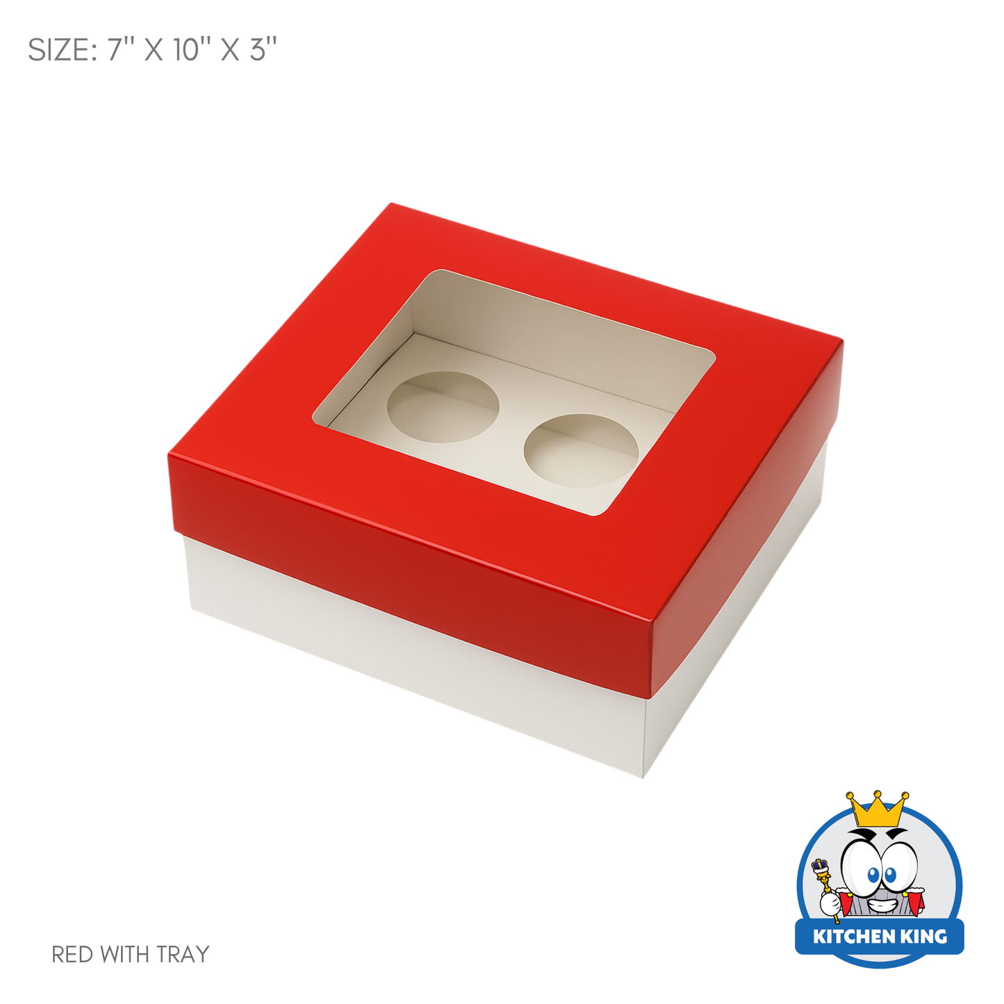 Cupcake Box with Tray (6 Slots) - 7" x 10" x 3"