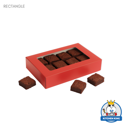 Pre-formed Cake Box with Window (Brownie Box) - 9" x 6" x 2"