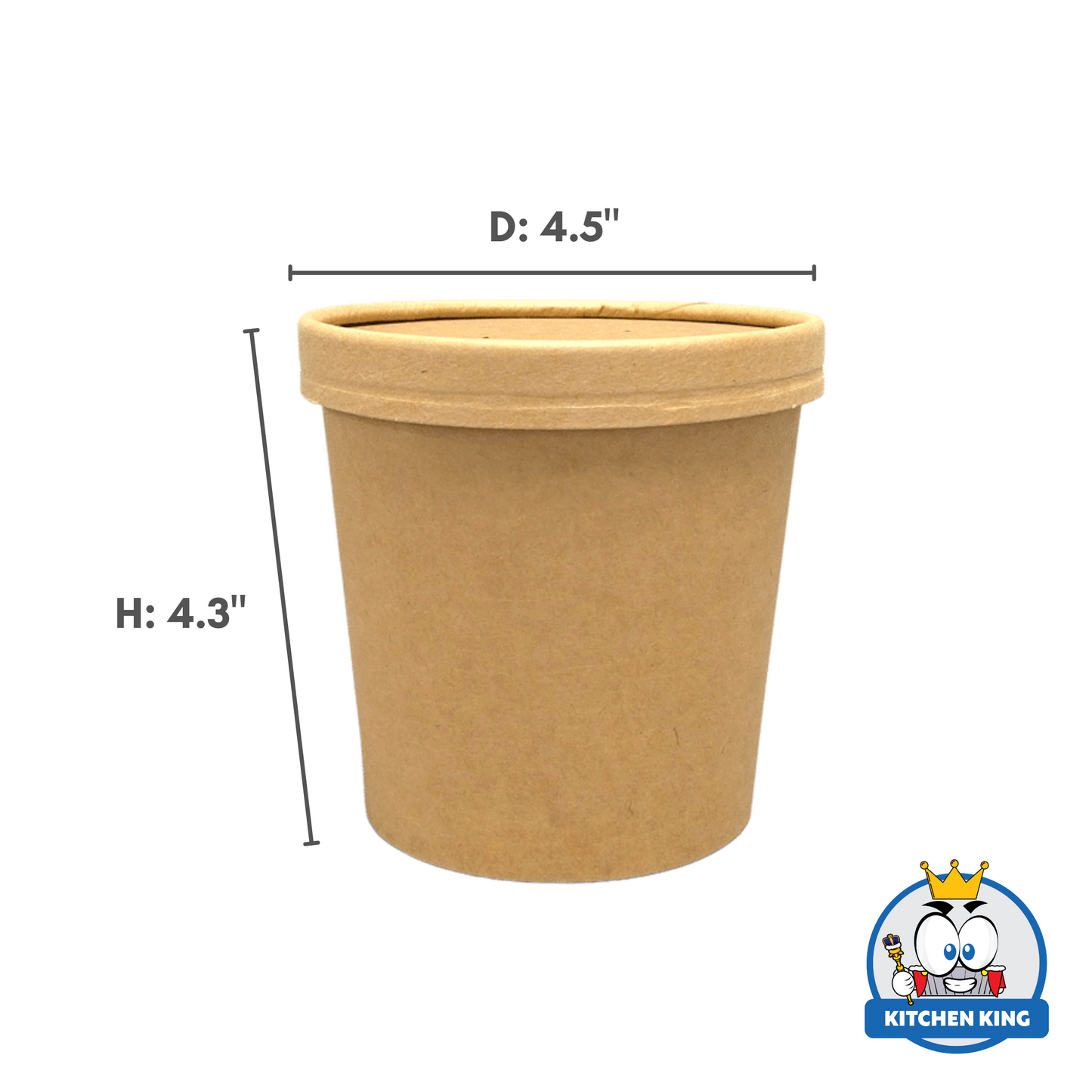 Kraft Paper Tub 26oz  | Ice Cream tub with Lid