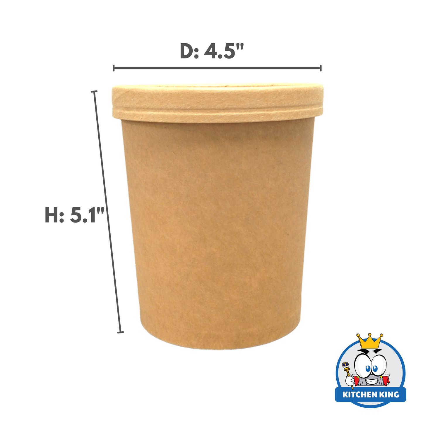 Kraft Paper Tub 32oz  | Ice Cream tub with Lid