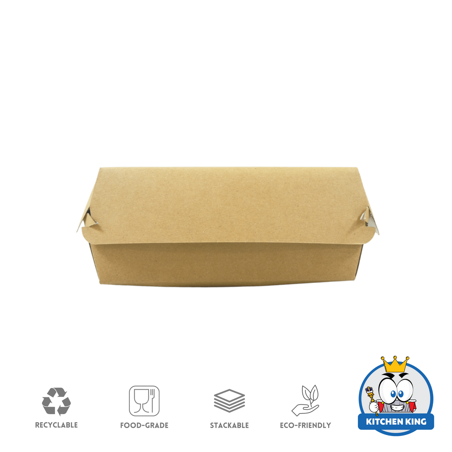 Paper Clamshell - Lunch Box Brown Coated / Silver (500cc)