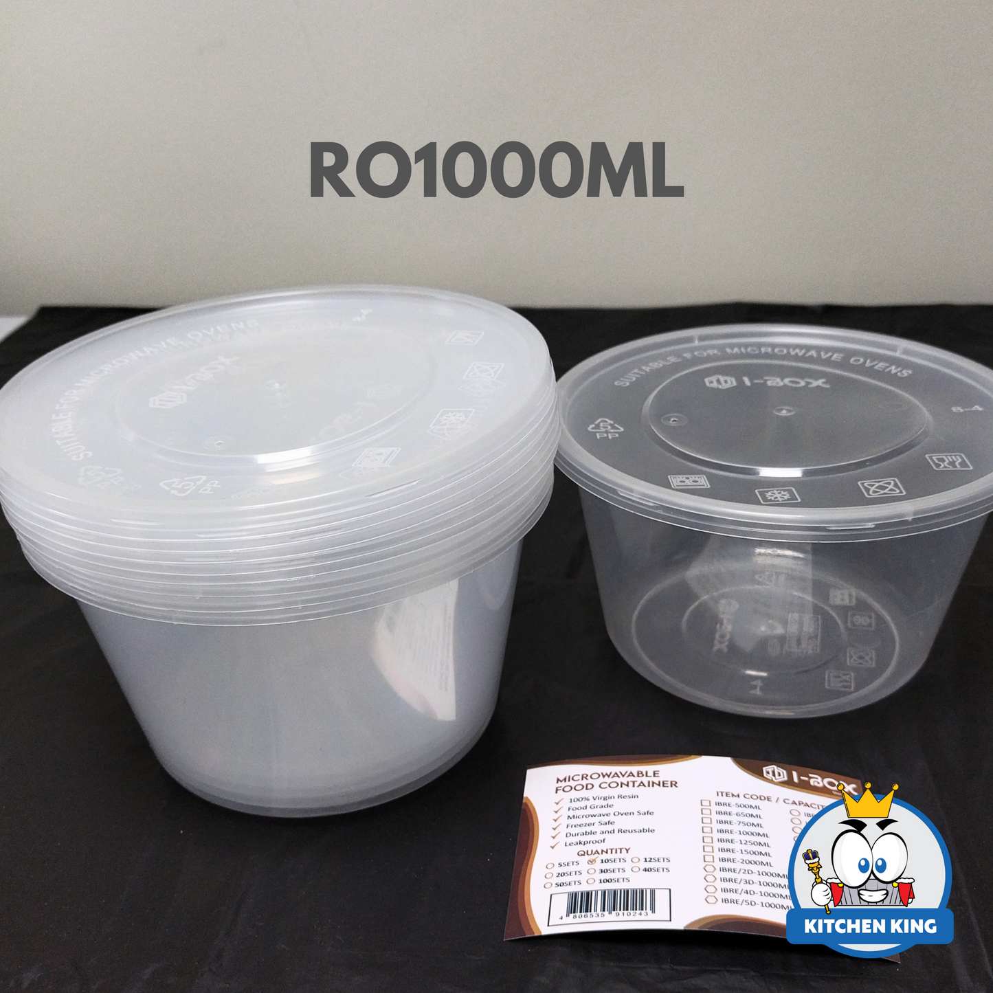 Microwaveable Round Plastic Container [ By 10's ]