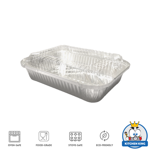 Aluminum Tray - Sharing Small 620ml (RE195A) with Plastic Lid