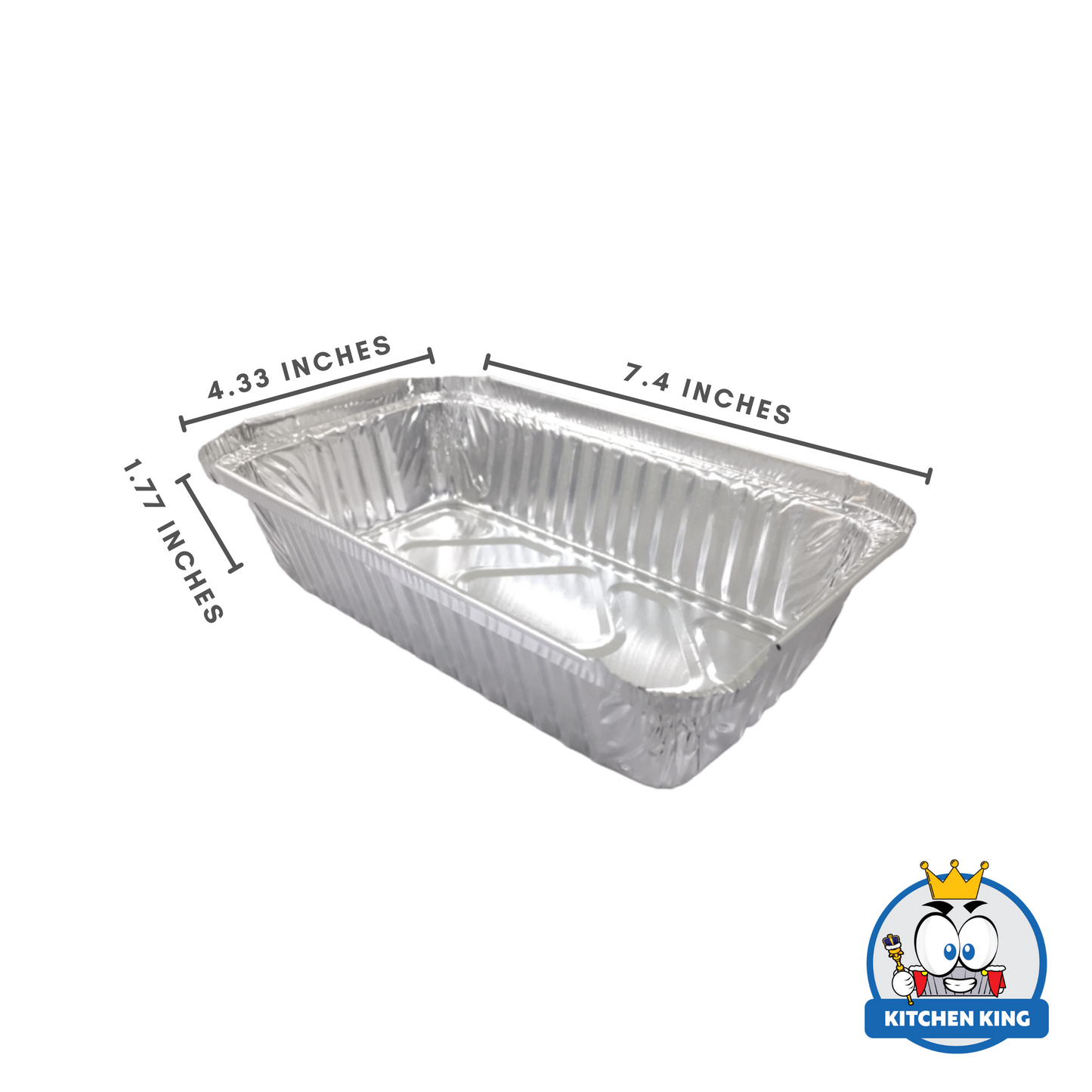 Aluminum Tray - Loaf Small 550ml (RE190) with Plastic Lid