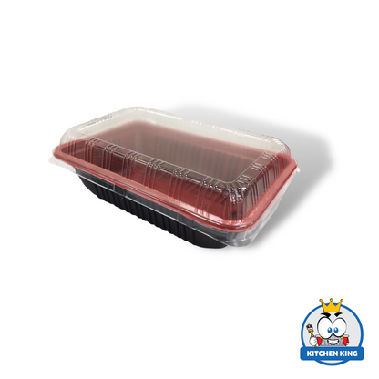 Bento Box Tray 1 Division with Plastic Lid