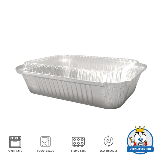 Aluminum Tray - Catering Small 1750ml (RE255) with Plastic Lid