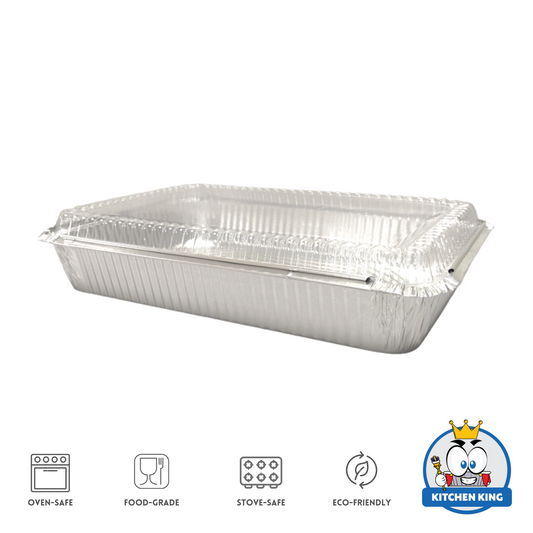 Aluminum Tray - Catering Medium 2300ml (RE315) with Plastic Lid