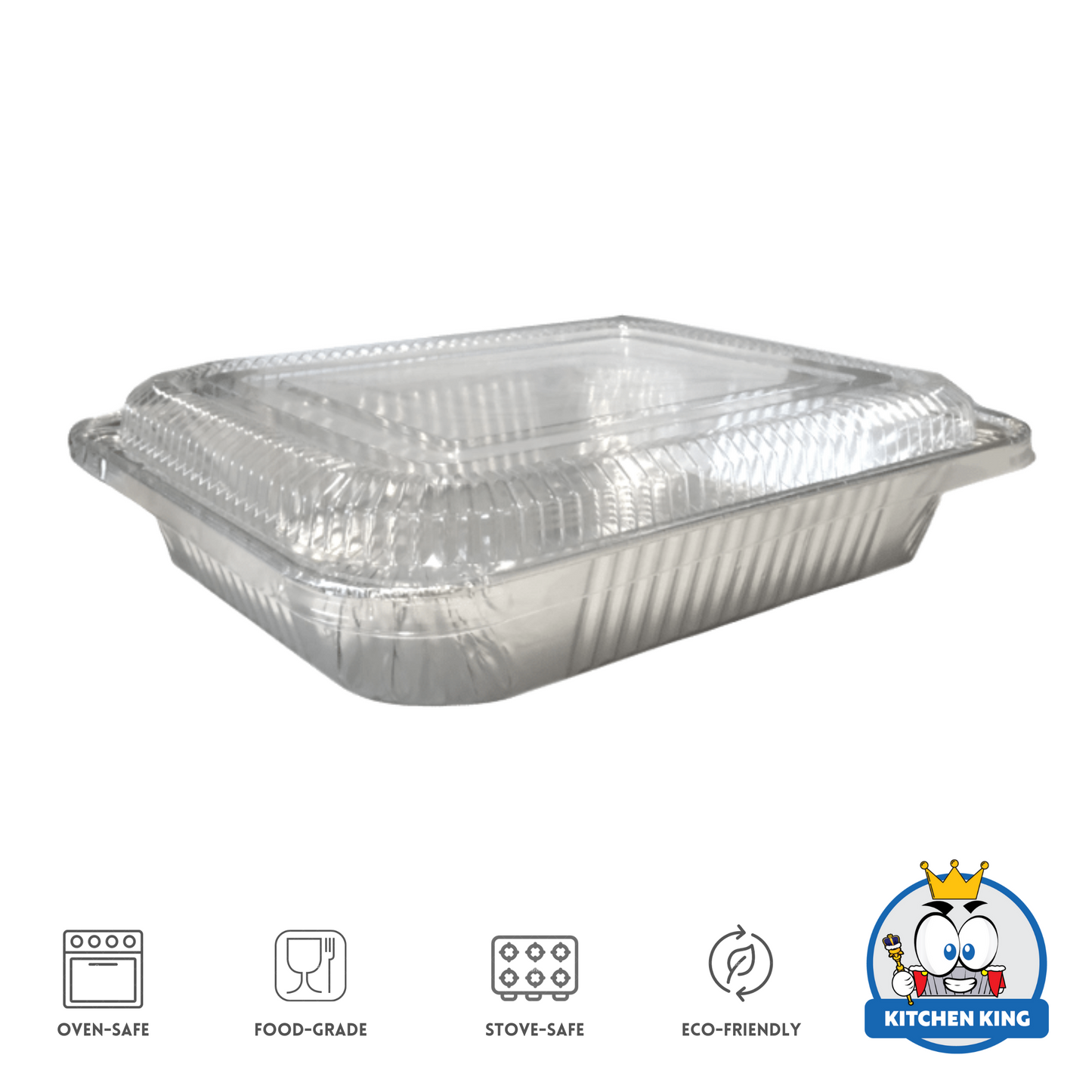 Aluminum Tray - Catering Large-2 3500ml (RE320) with Plastic Lid