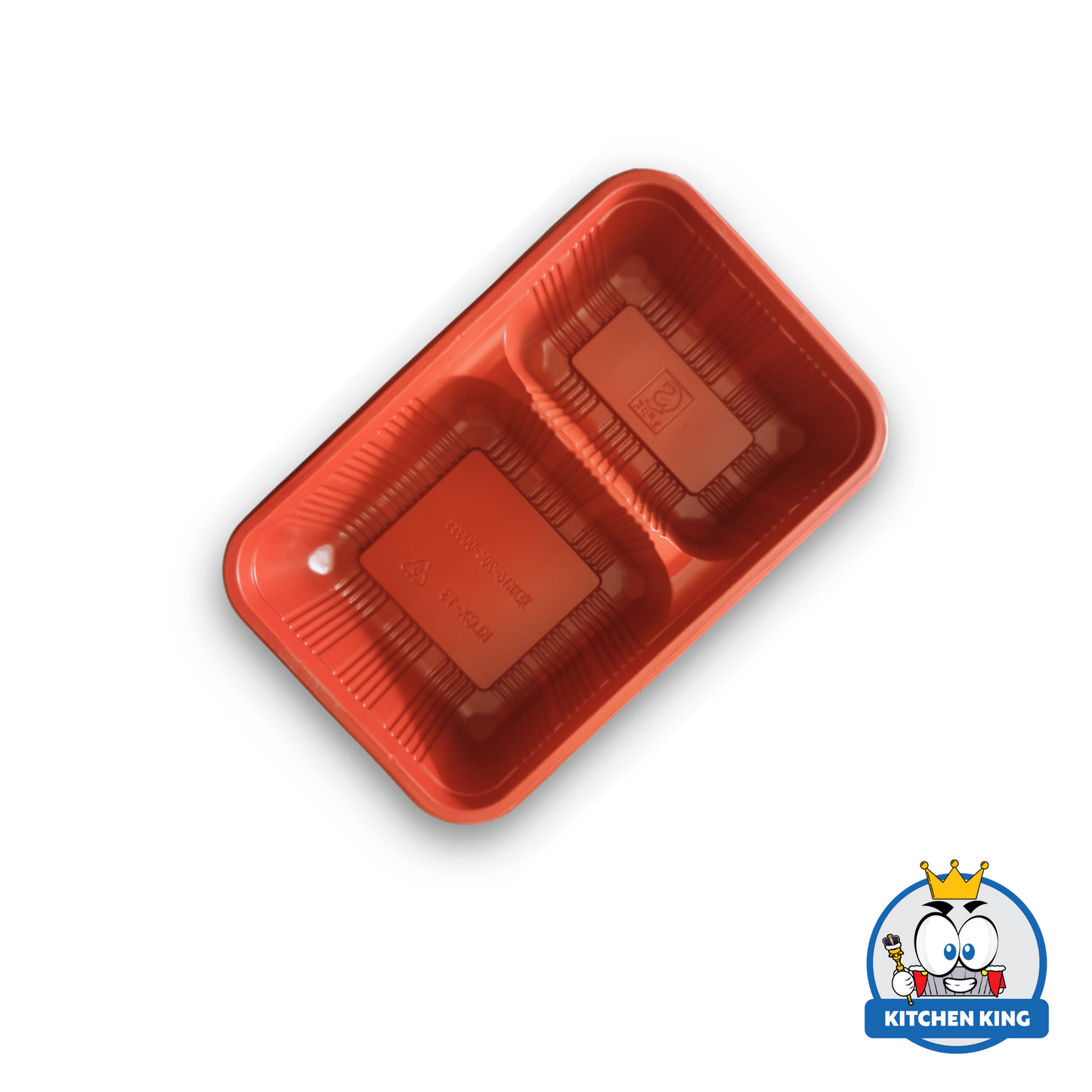 Bento Box Tray 2 Division with Plastic Lid