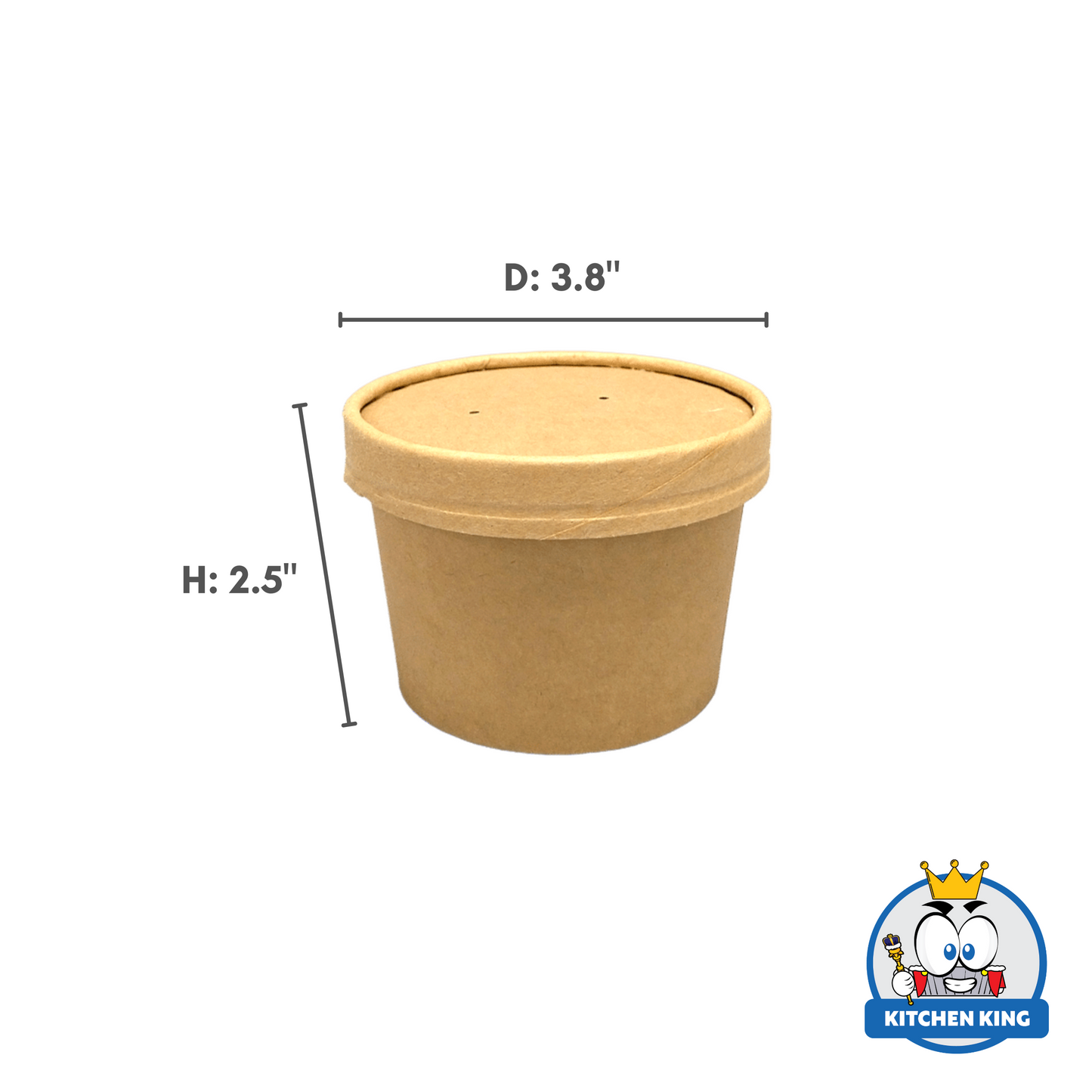 Kraft Paper Tub 8oz  | Ice Cream tub with Lid