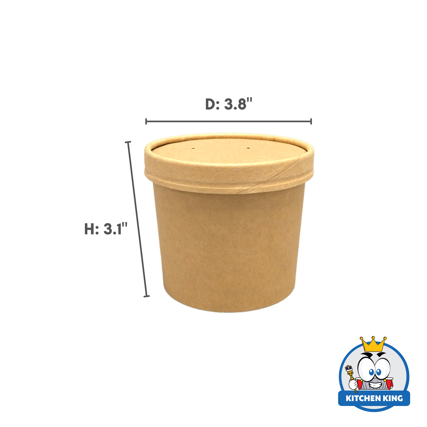 Kraft Paper Tub 12oz  | Ice Cream tub with Lid