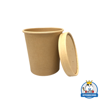 Kraft Paper Tub 16oz  | Ice Cream tub with Lid